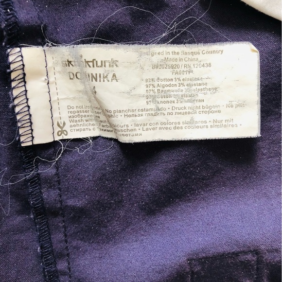 Skunkfunk Navy Blue White Line Detailed Dress - Picture 9 of 10